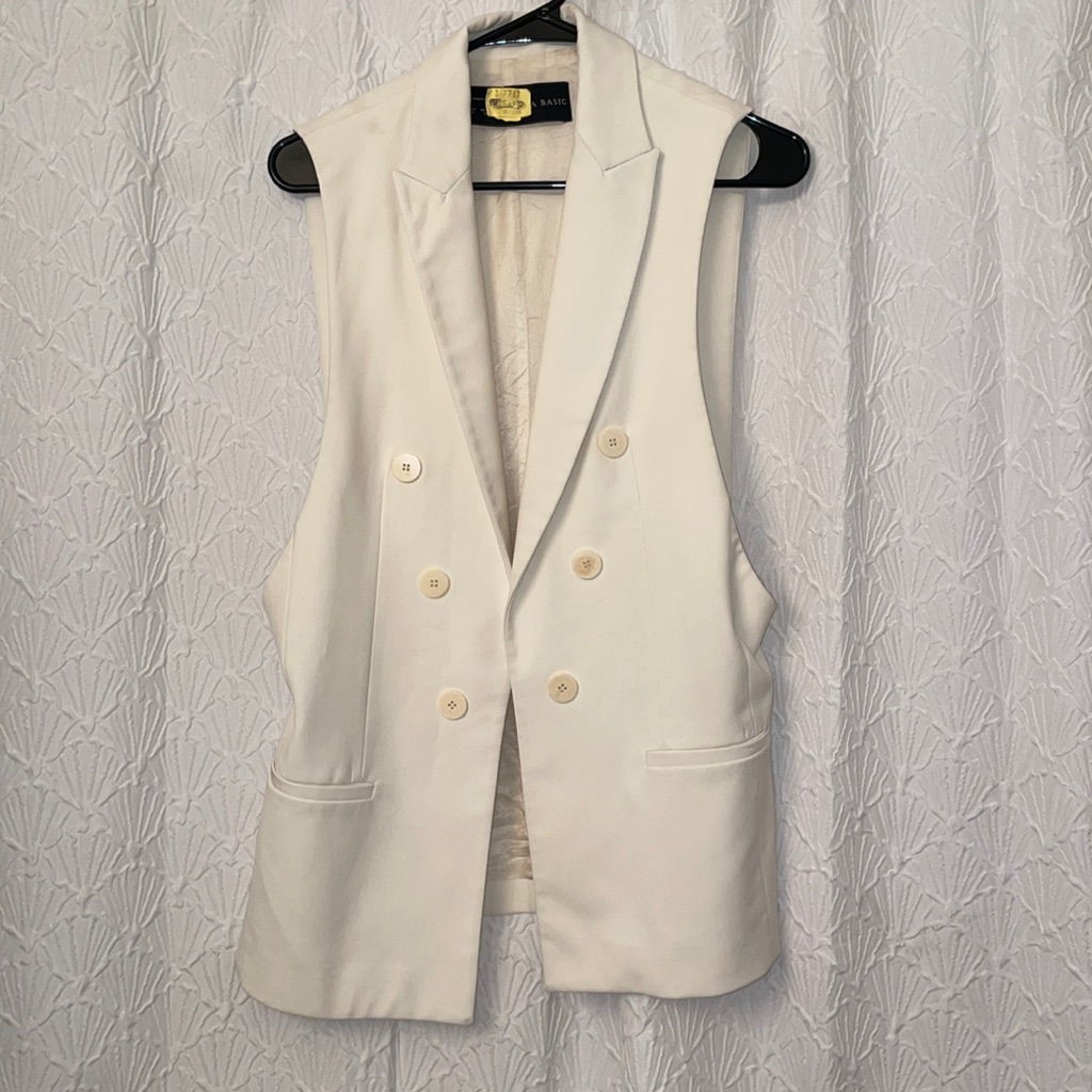 Zara Basic Off White Blazer